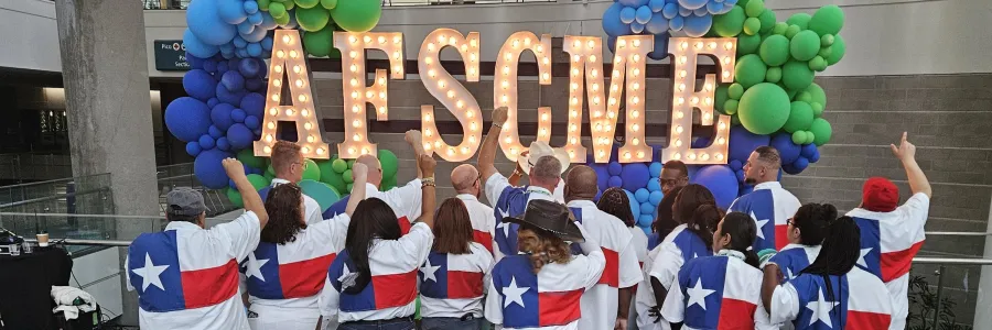 a group AFSCME members
